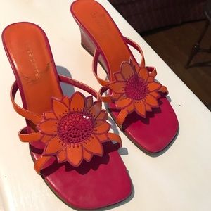 Liz Claiborne pink and orange sandals